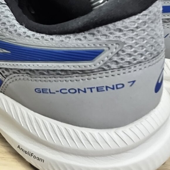 Mens Size 9.5 WIDE - ASICS Gel-Contend 7 Grey/Blue Running Athletic Shoes - Picture 8 of 12